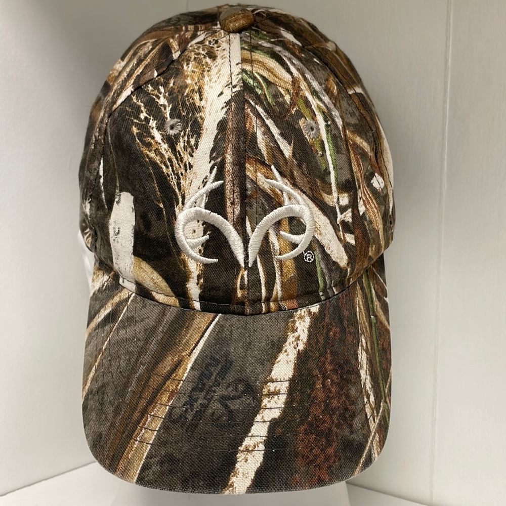 Men's Realtree Adapt Camouflage Adjustable Ball Cap with Logo on Front Max-5